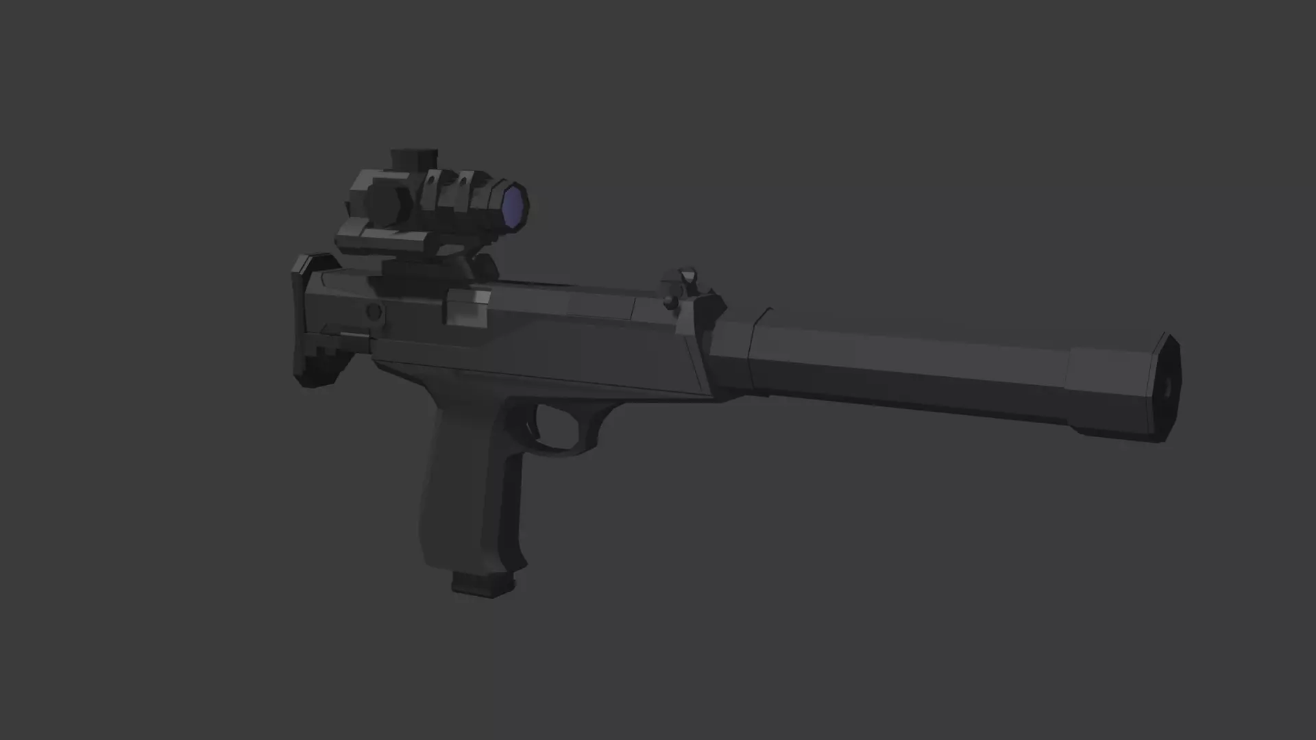AEK-919 K lowpoly stylized model Low-poly 3D model