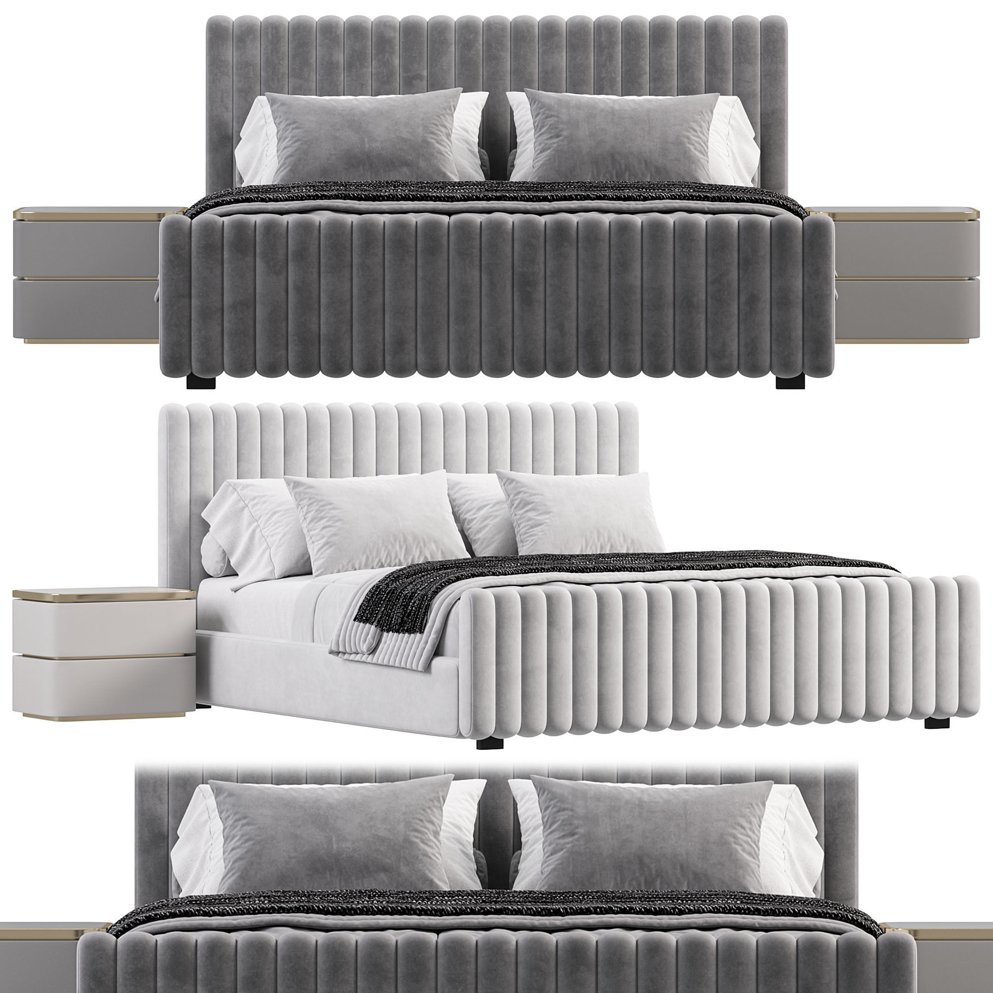 King Bed 3D model_1