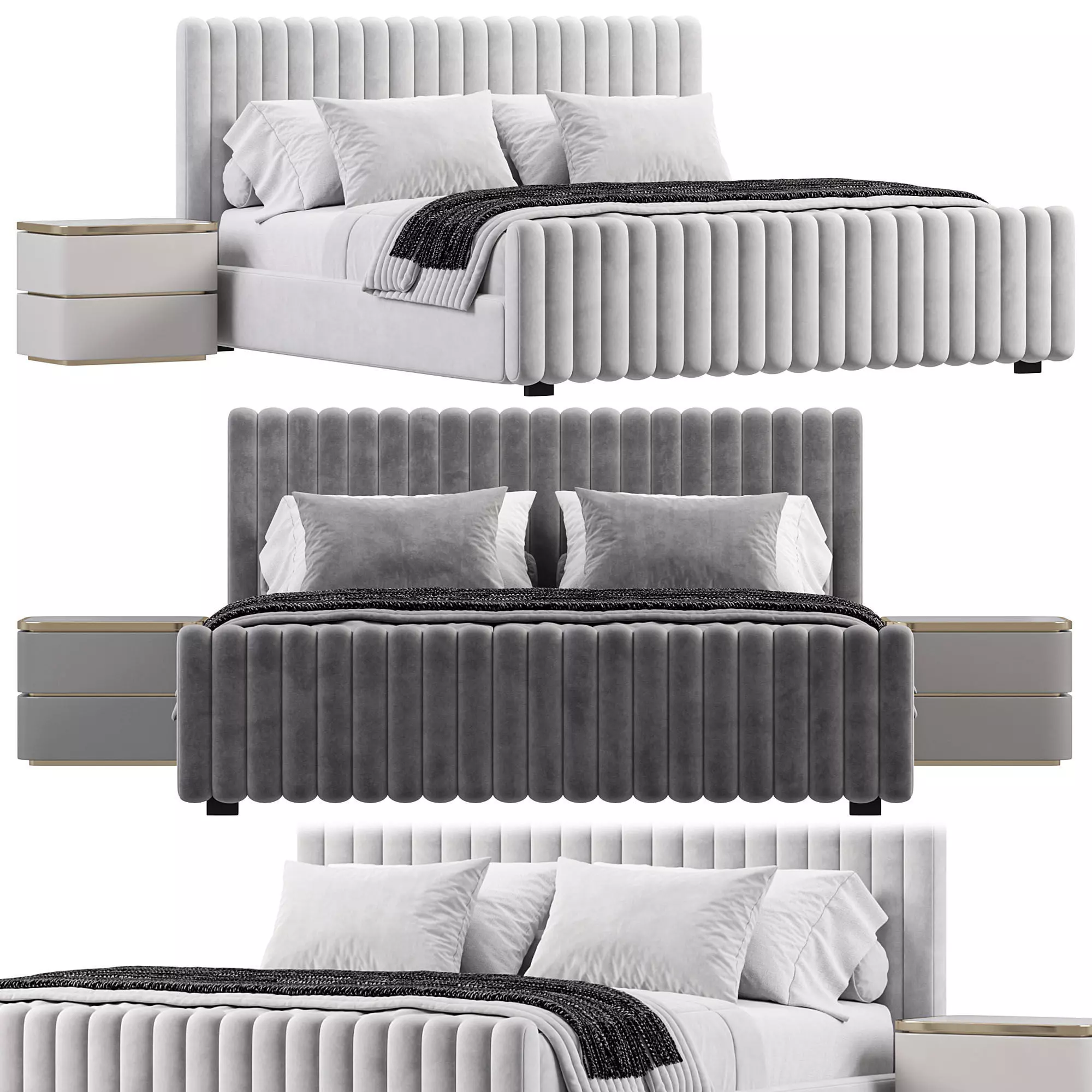 King Bed 3D model_0