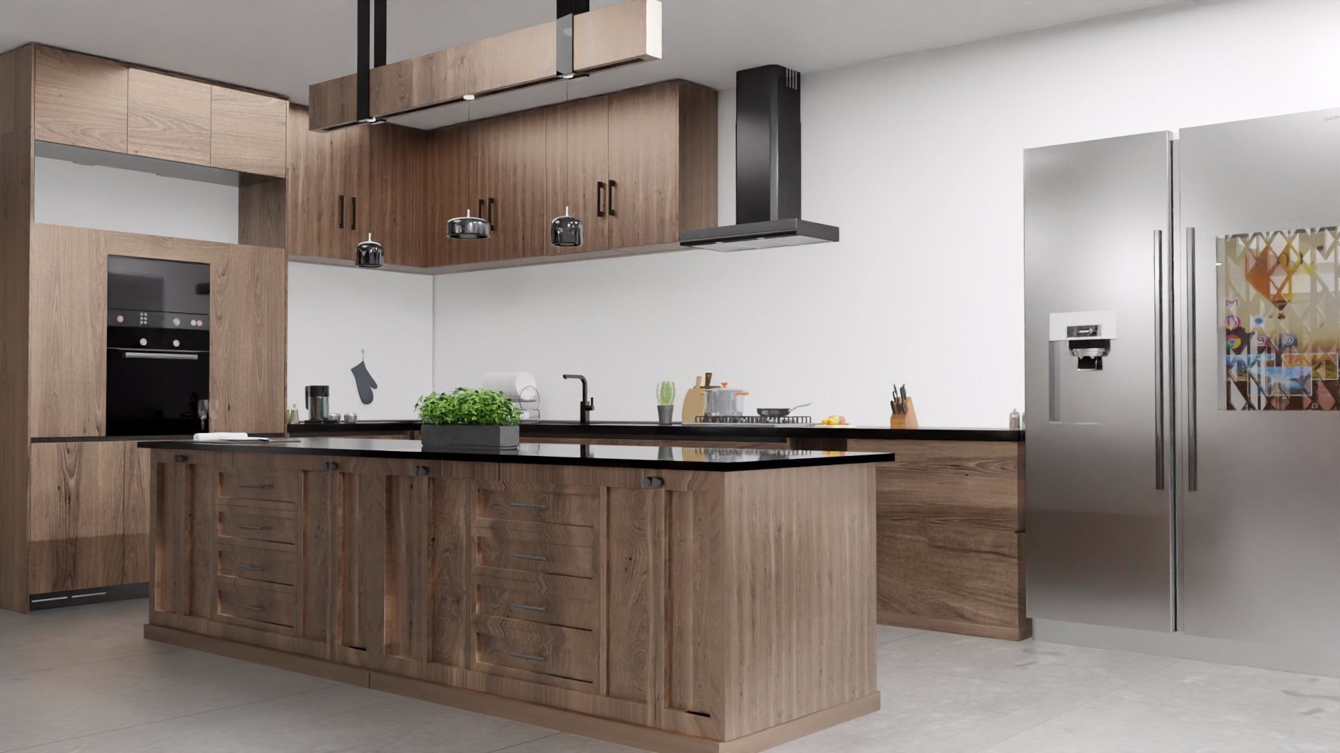 House Design Black House 3D model_23