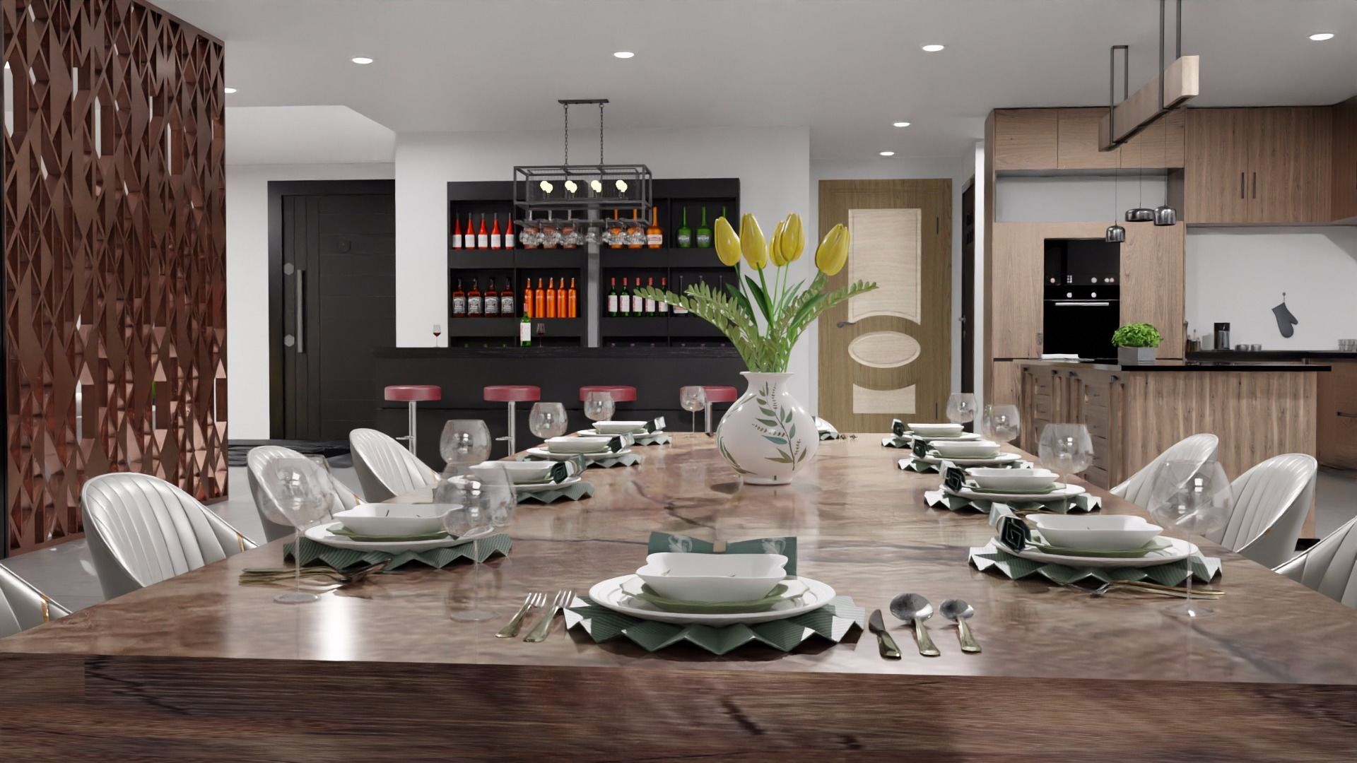 House Design Black House 3D model_24