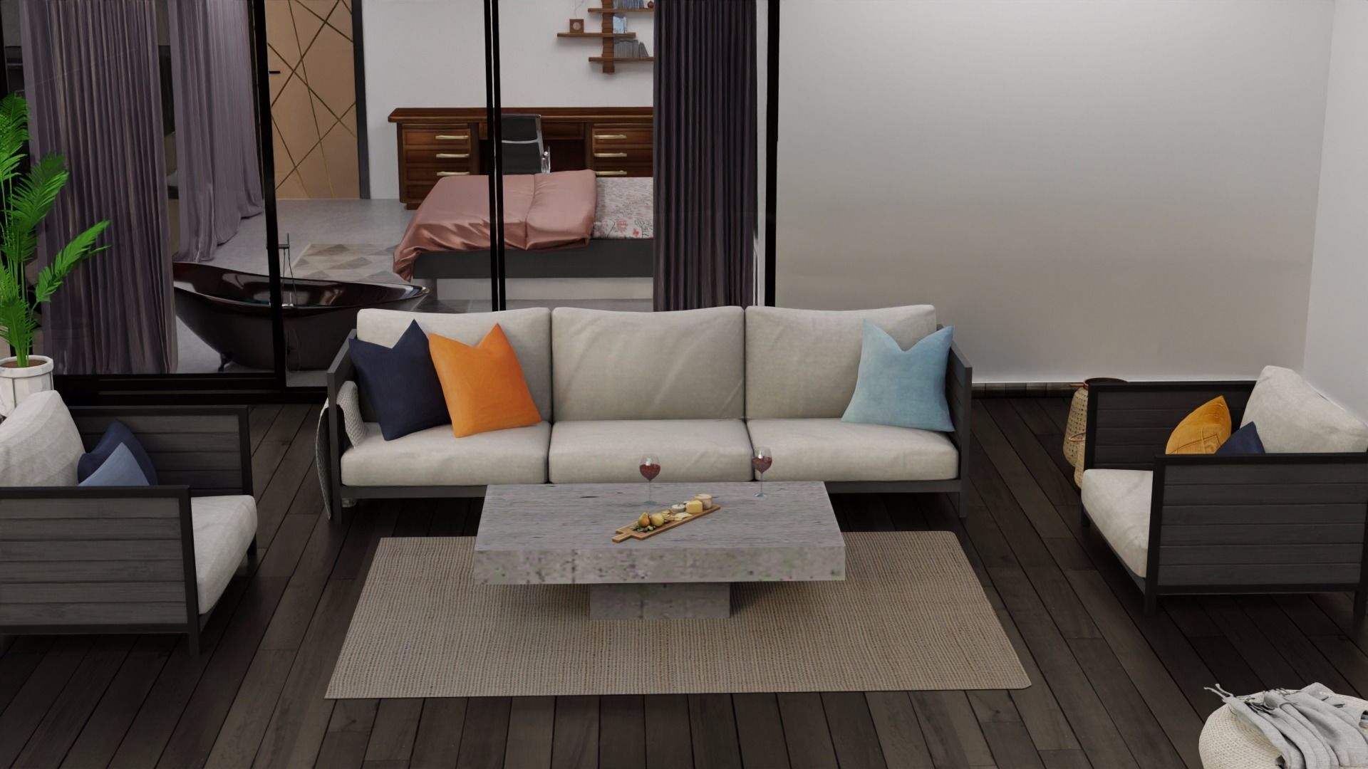 House Design Black House 3D model_27