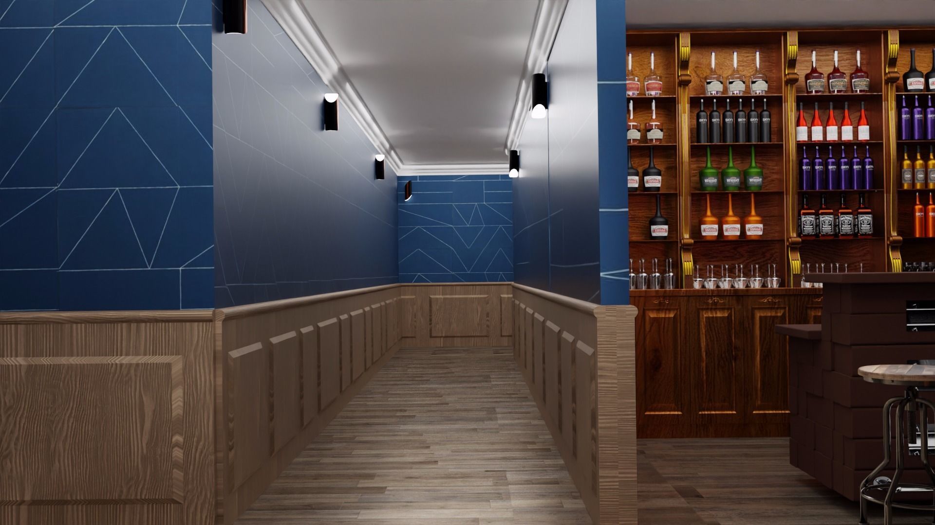 House Design Black House 3D model_5