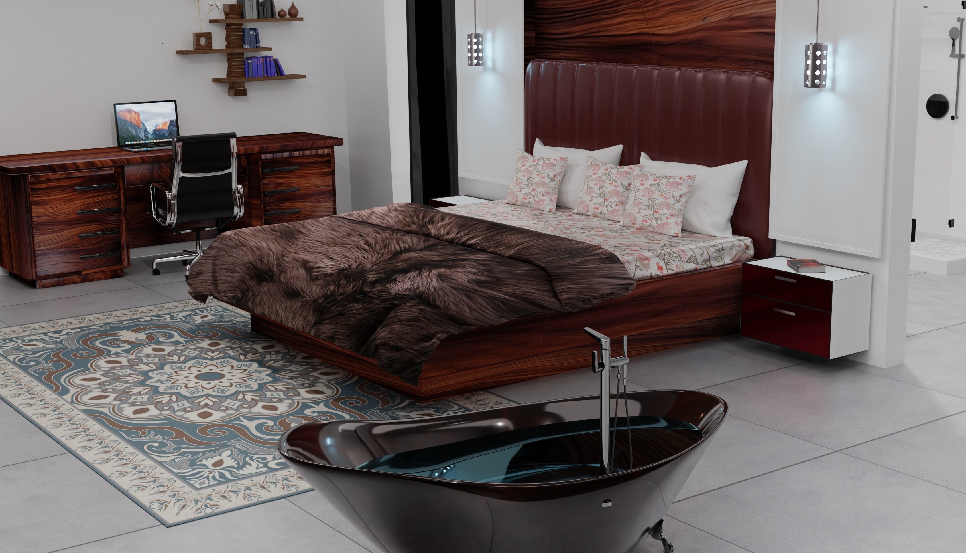 House Design Black House 3D model_35