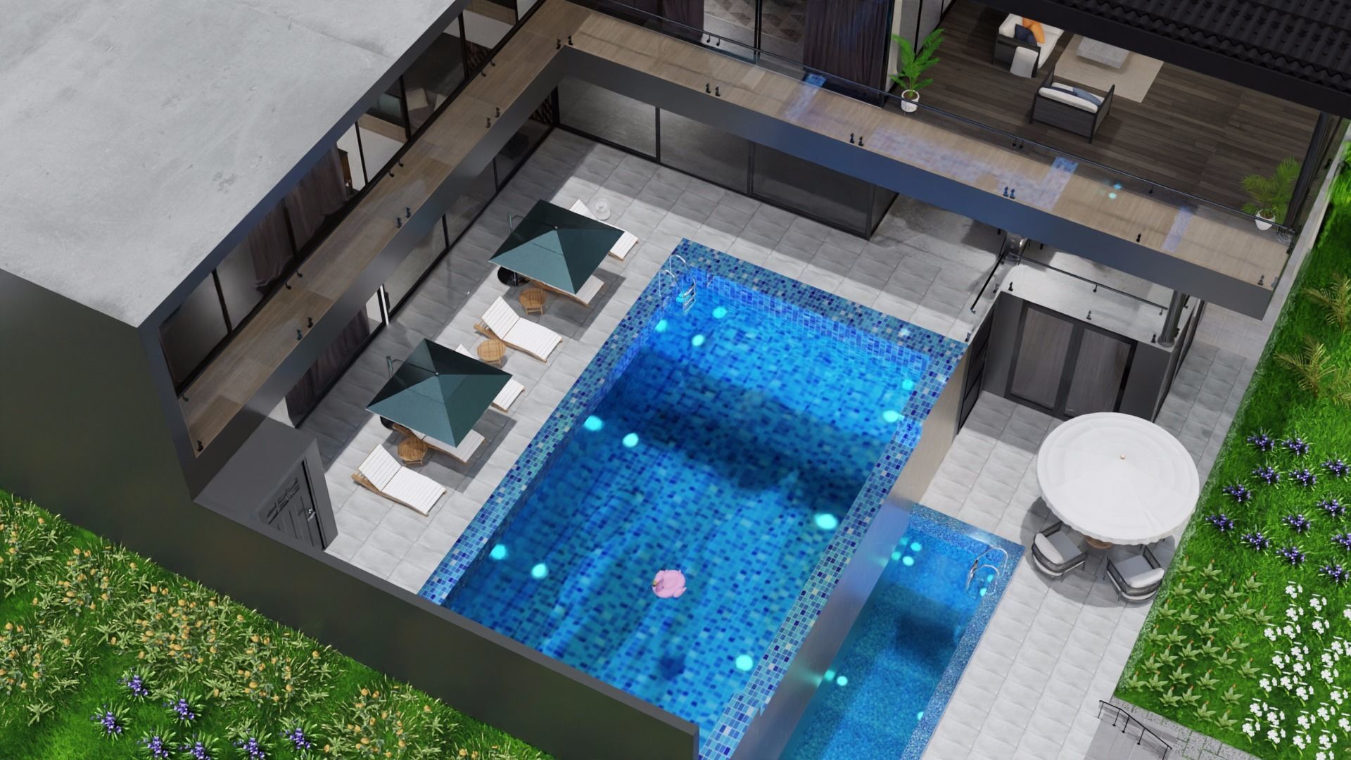 House Design Black House 3D model_2