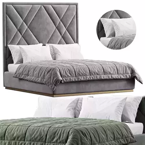 London King Platform Bed  3D model