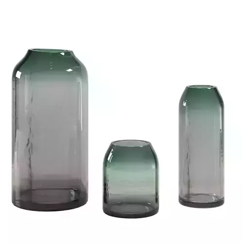 POND GREEN MOLDED VASES