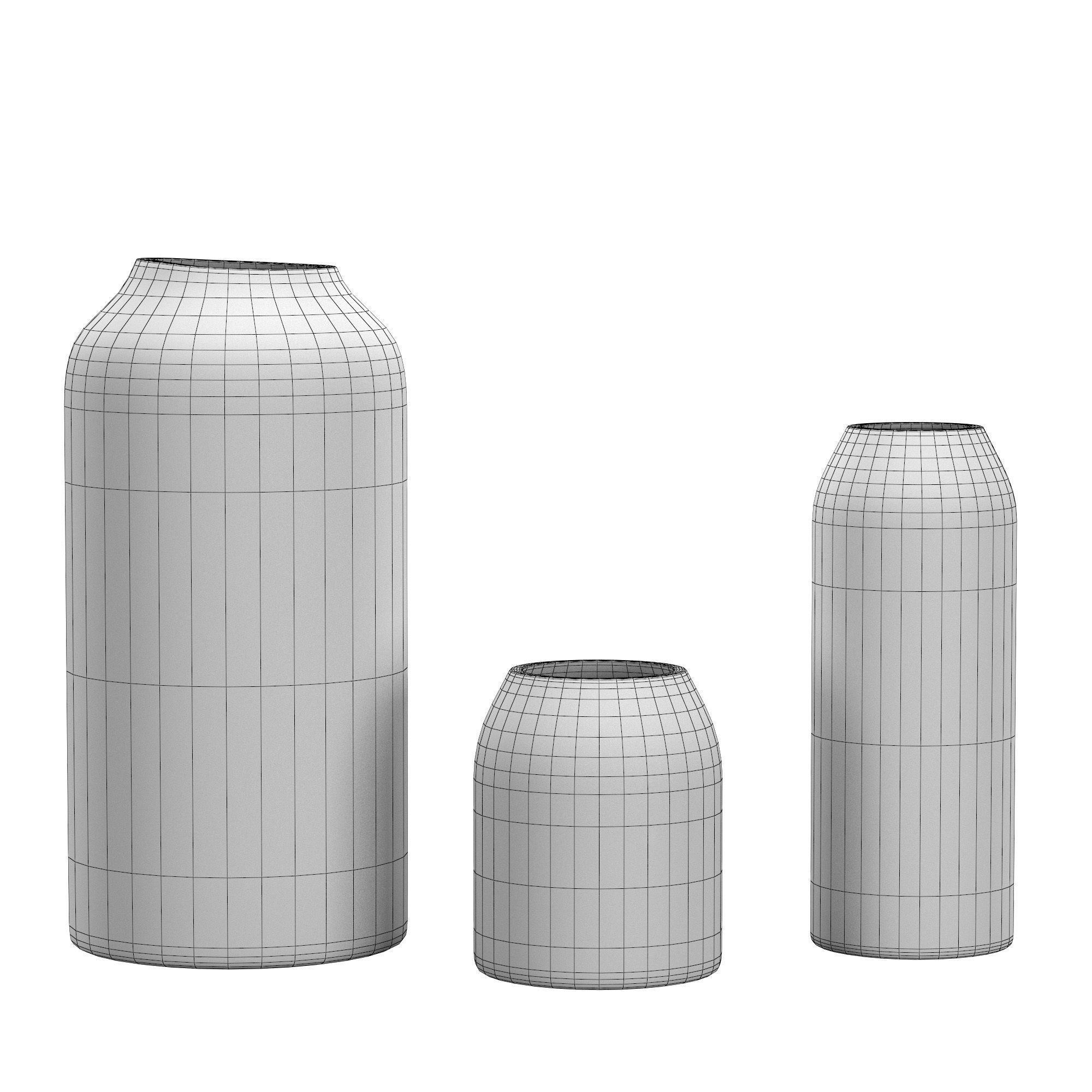 POND GREEN MOLDED VASES 3D model_4