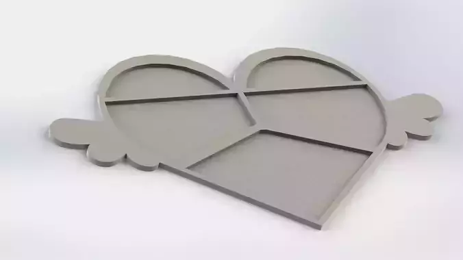 picture frame heart wings