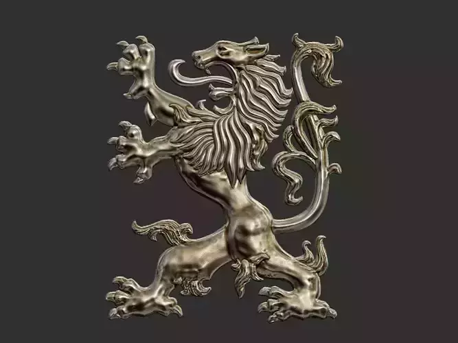 Coat of arms Lion - Heraldic 3D print model