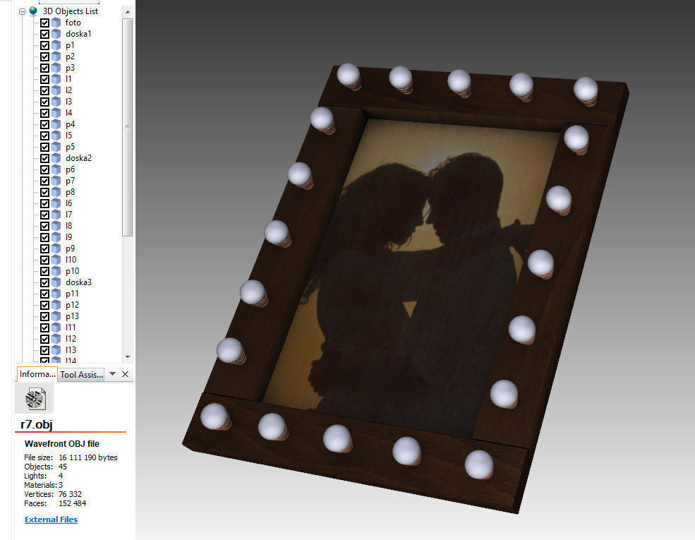 picture frame backlight 3D print model_5