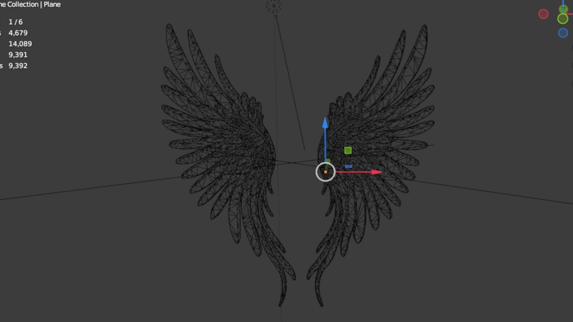 Wings Printable carved decor 03  3D print model_6