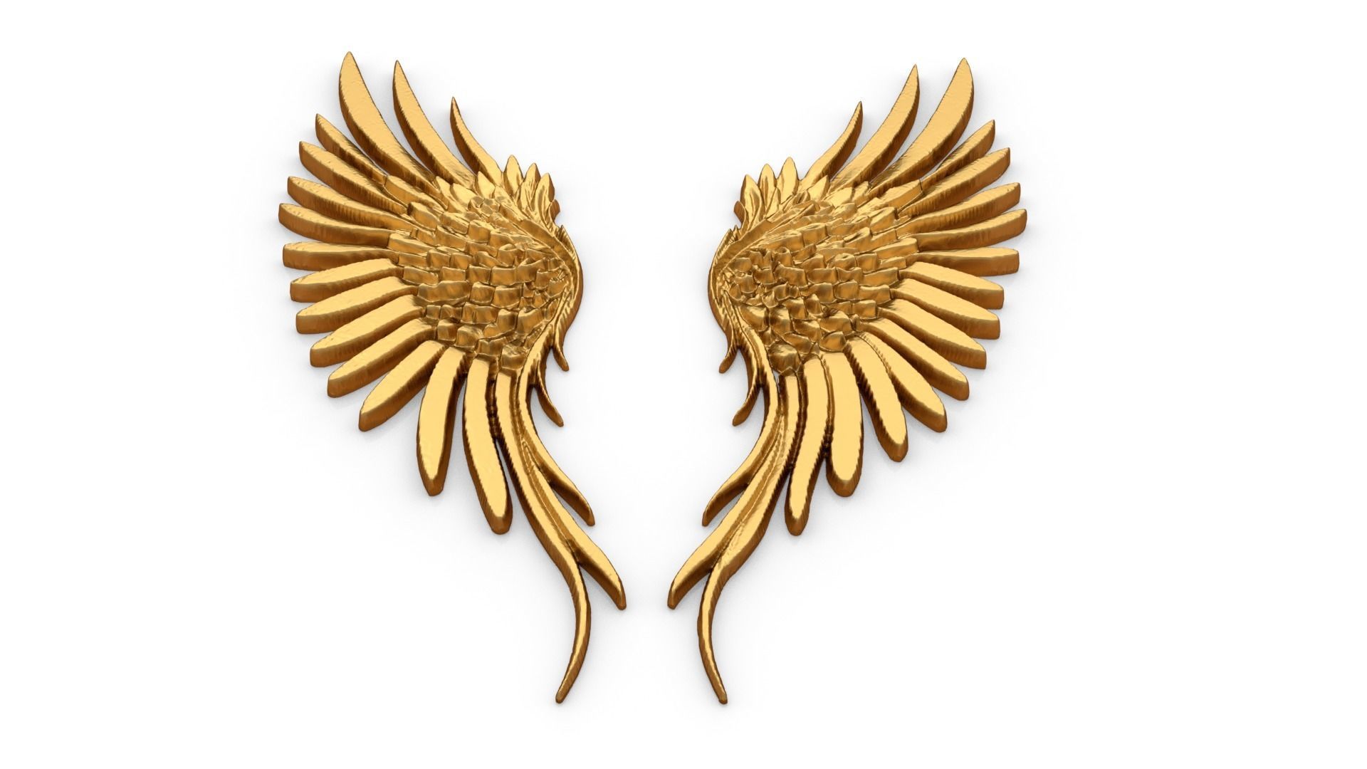 Wings Printable carved decor 03  3D print model_3