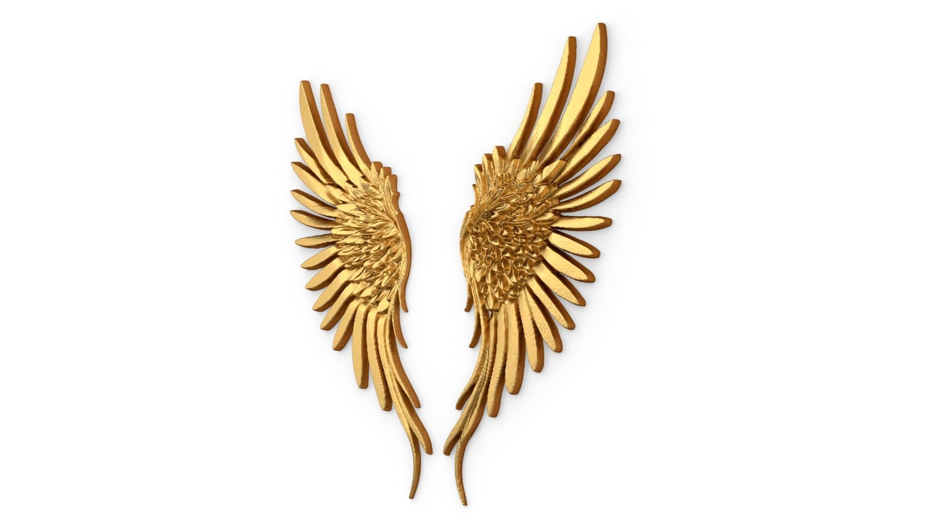 Wings Printable carved decor 03  3D print model_2