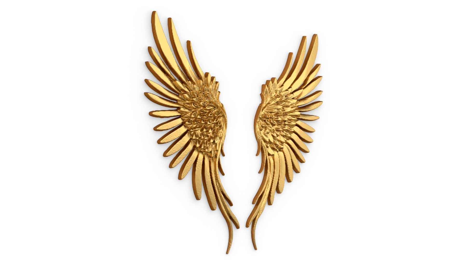 Wings Printable carved decor 03  3D print model_1