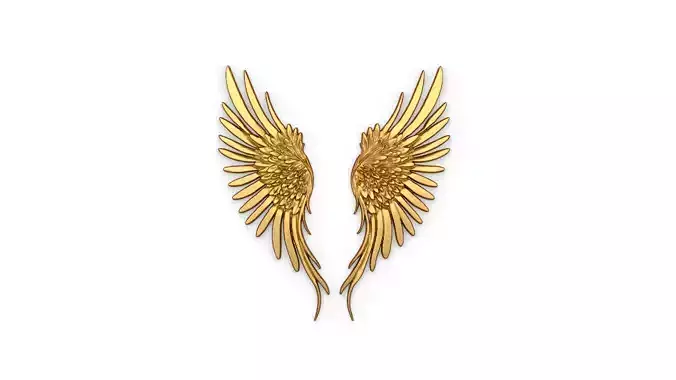 Wings Printable carved decor 03 