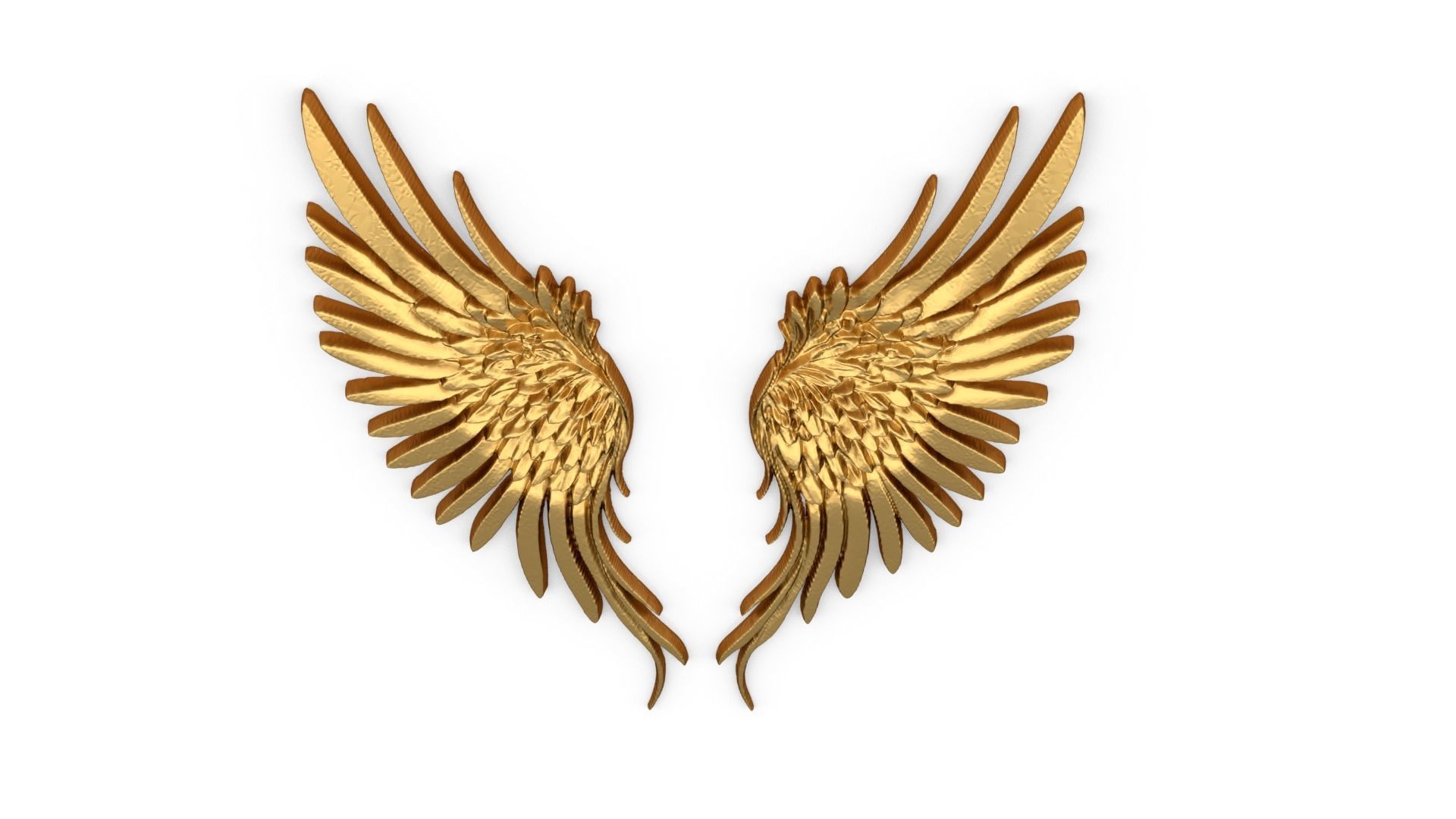 Wings Printable carved decor 03  3D print model_4