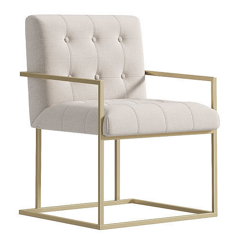 Kendall Metal Frame Tufted Arm Chair  3D model