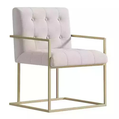 Kendall Metal Frame Tufted Arm Chair 