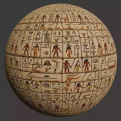 Ancient Egypt Hieroglyphs  - VOL 1 - 7 Seamless PBR Texture