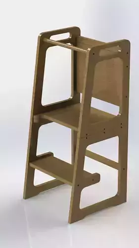 Tower with chair table and board 3D print model