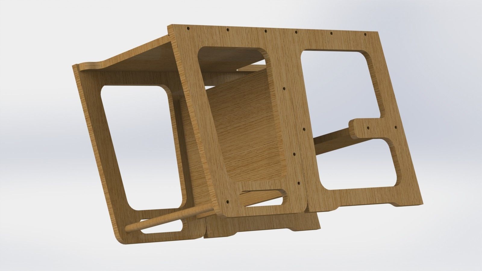 Tower with chair table and board 3D print model_6