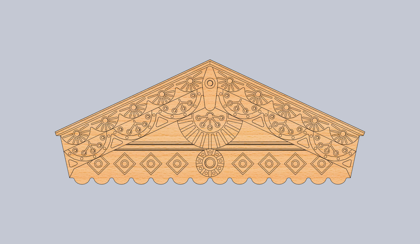 carved door portal 3D print model_7