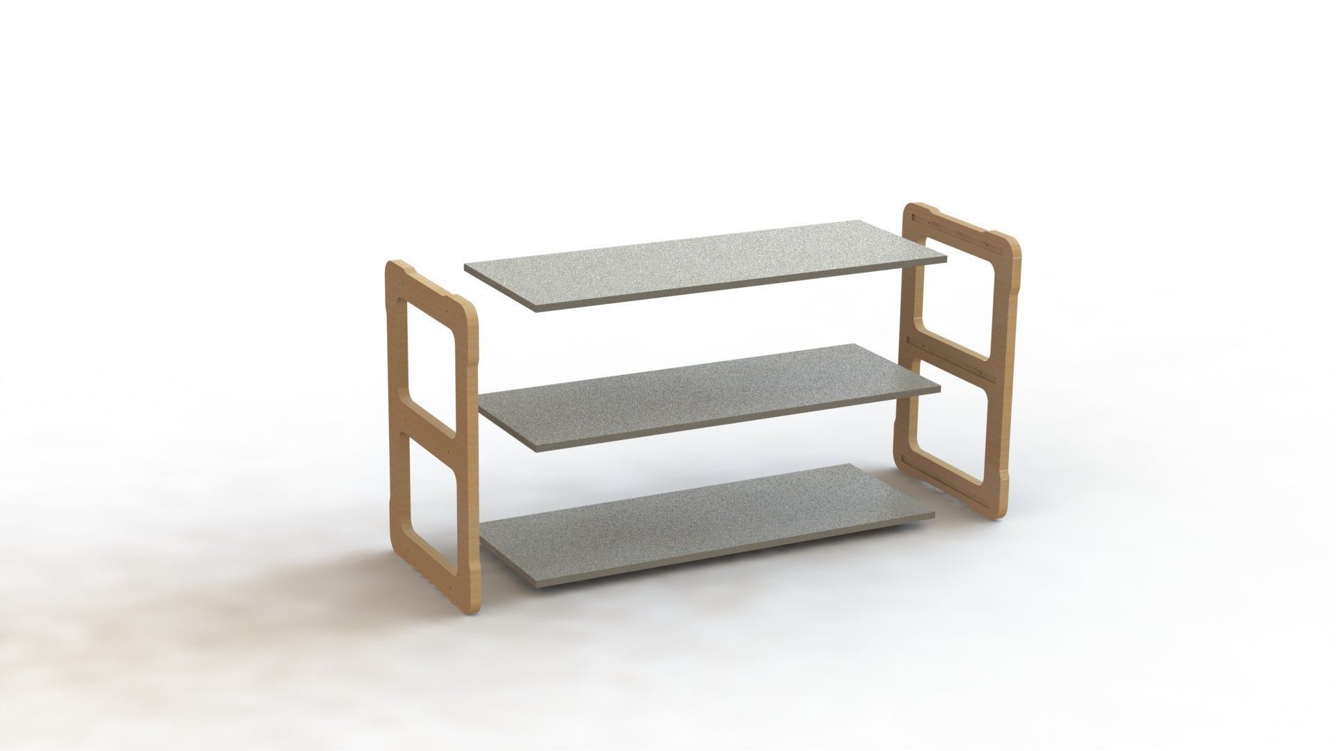 shelving in two sizes 3D model 3D printable CGTrader
