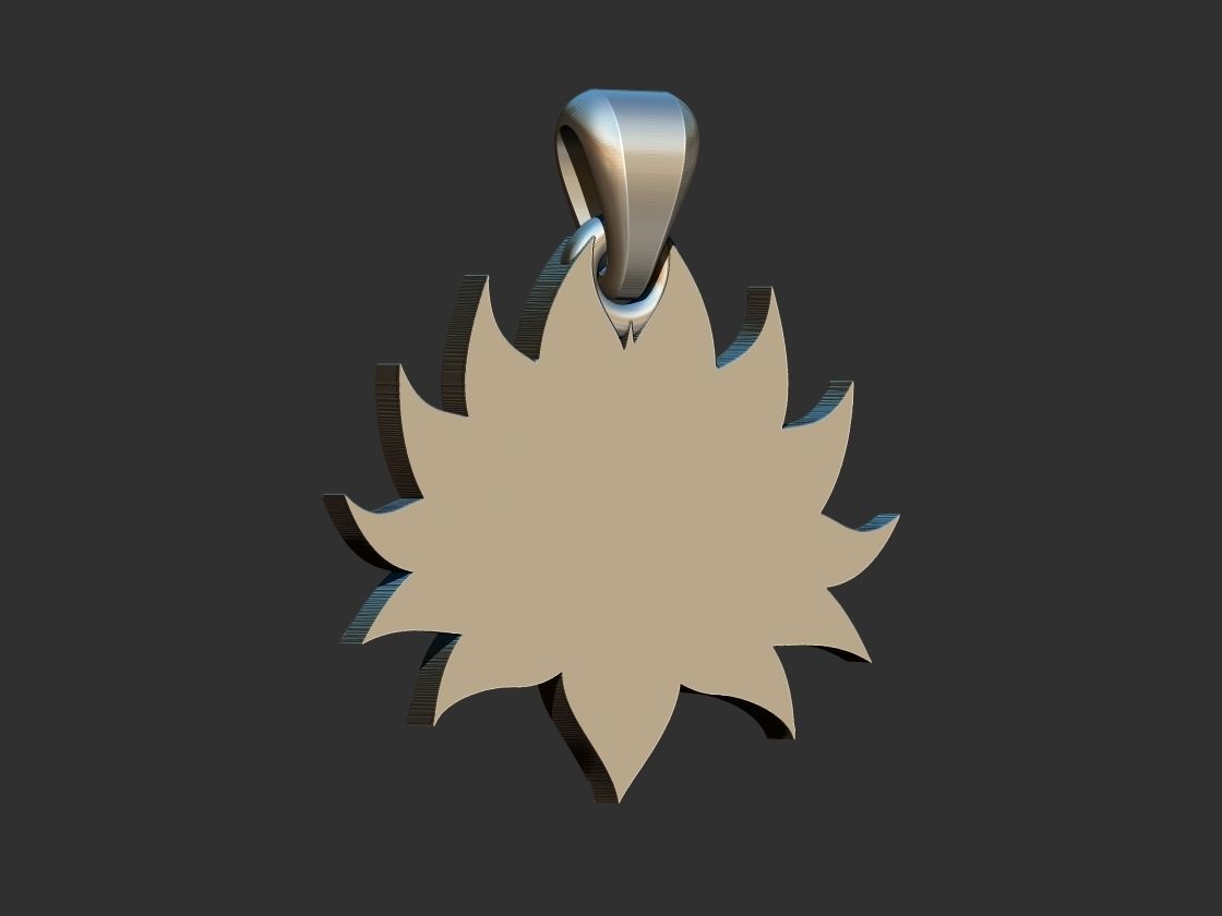 Lotus Flower Pendant 3D print model_5