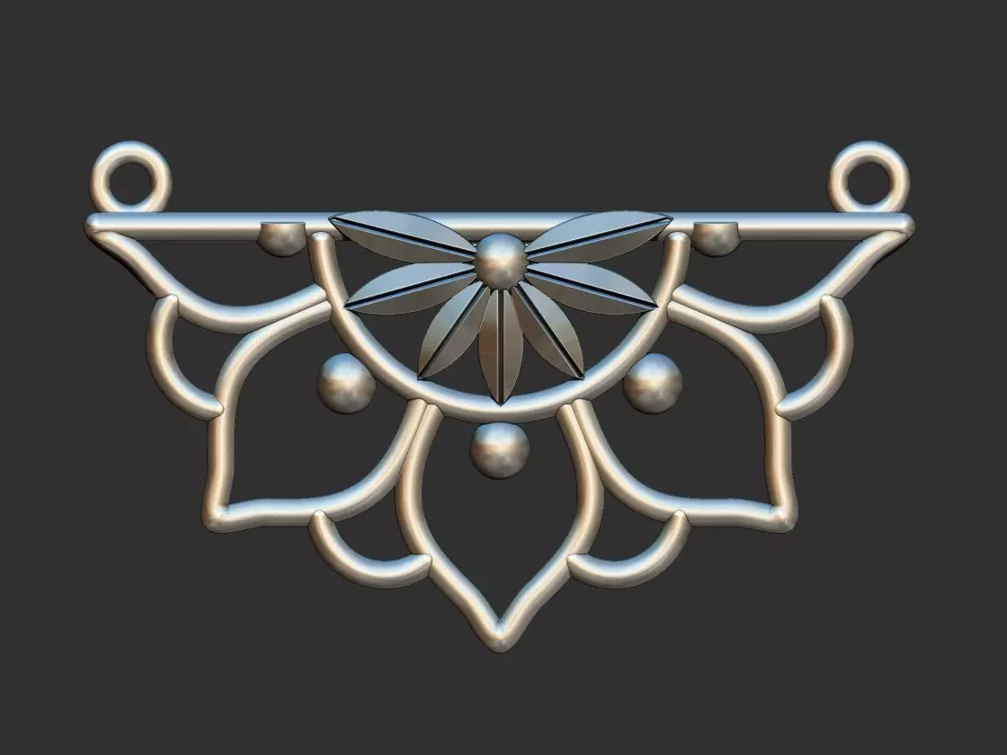 Mandala Flower Pendant 3D print model