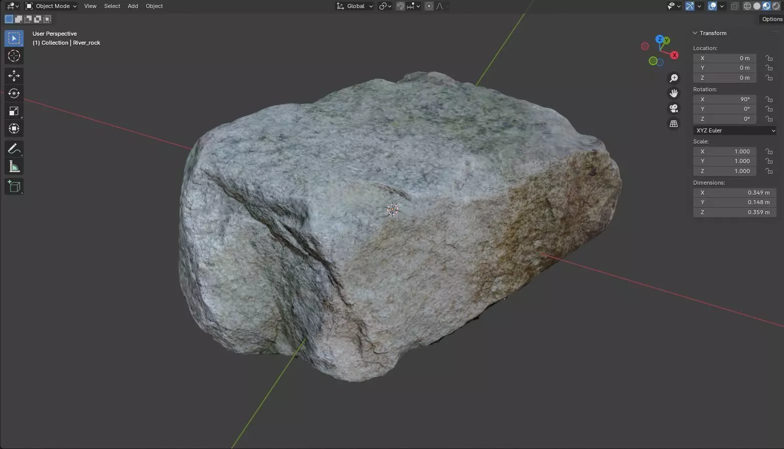 3d scan Rock river Free 3D model