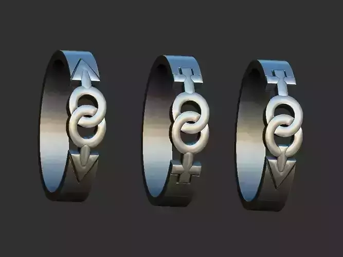 Male and Female Pride Symbol Ring