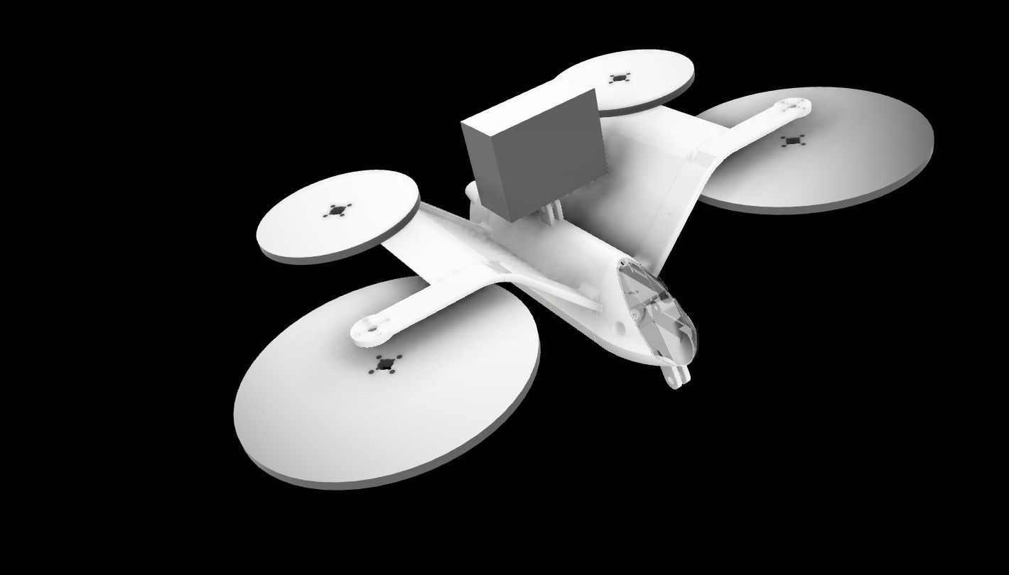 DRONE JET 20 CM 3D print model_13