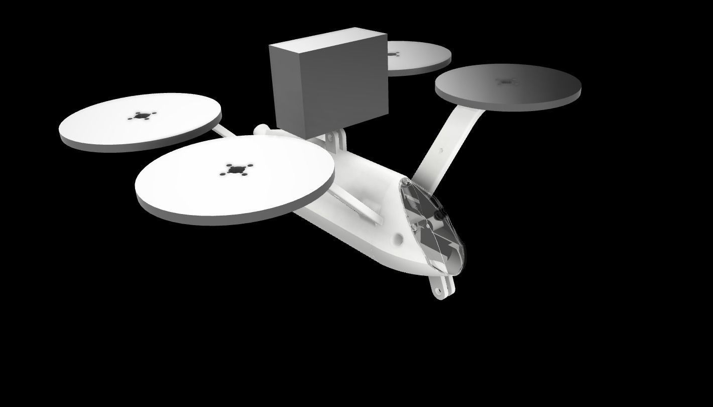 DRONE JET 20 CM 3D print model_10