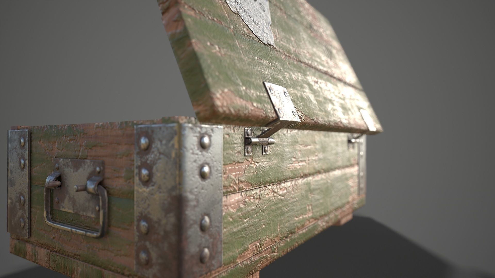 Sci-fi post apocalyptic crate of grenades Low-poly 3D model_15