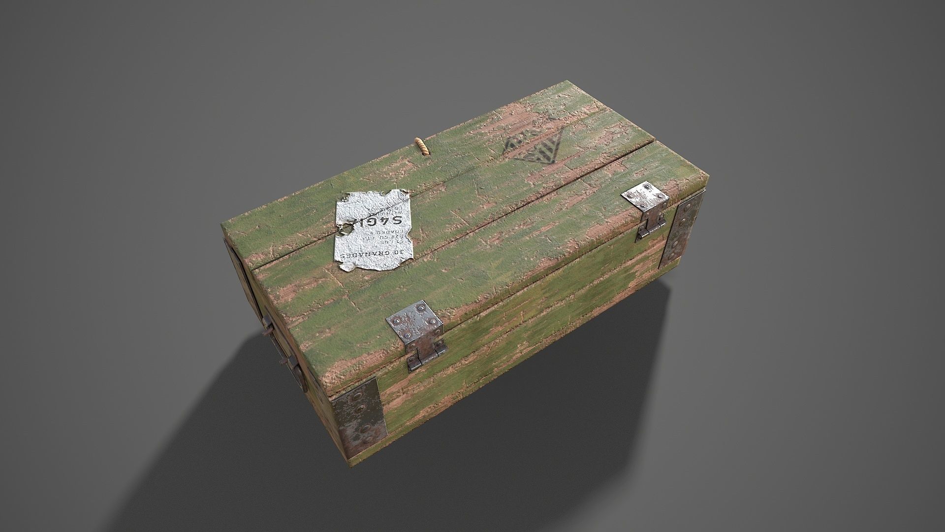 Sci-fi post apocalyptic crate of grenades Low-poly 3D model_24
