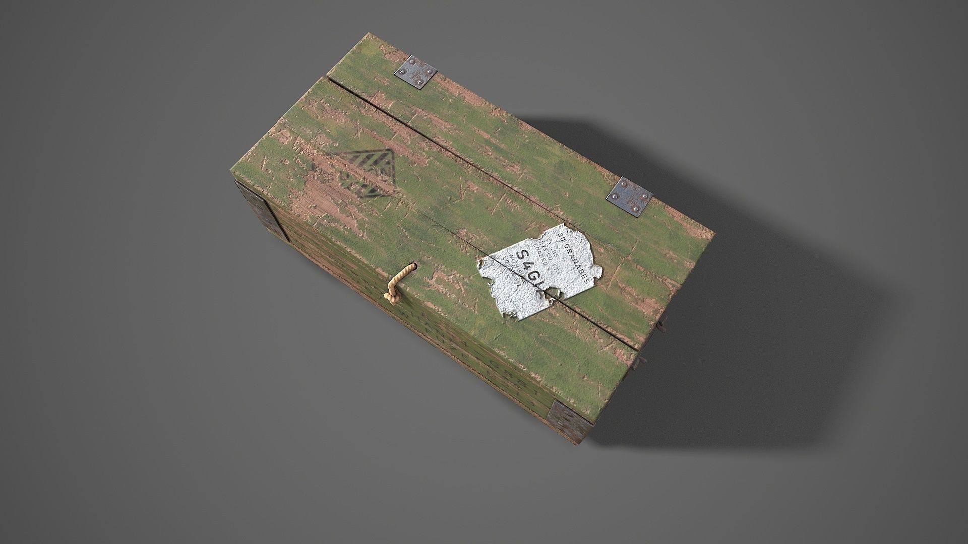 Sci-fi post apocalyptic crate of grenades Low-poly 3D model_22
