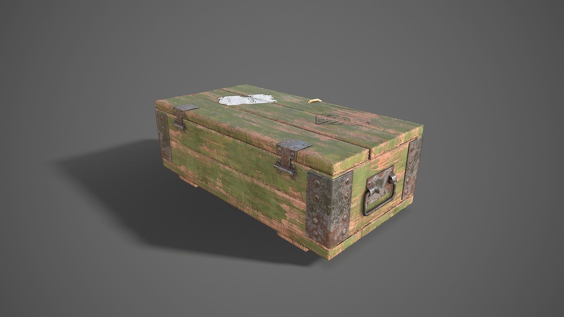 Sci-fi post apocalyptic crate of grenades Low-poly 3D model_25