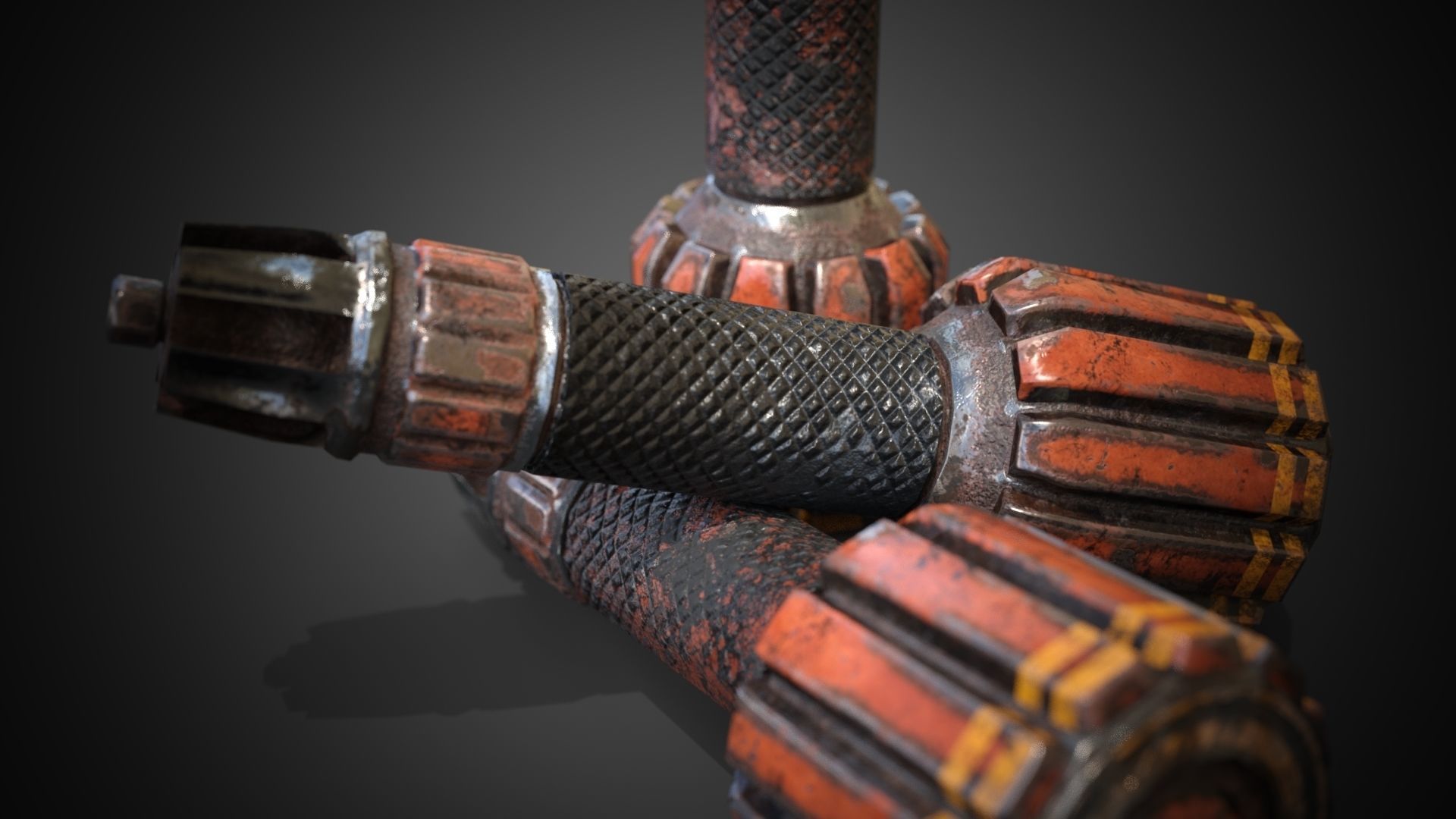 Sci-fi post apocalyptic crate of grenades Low-poly 3D model_34