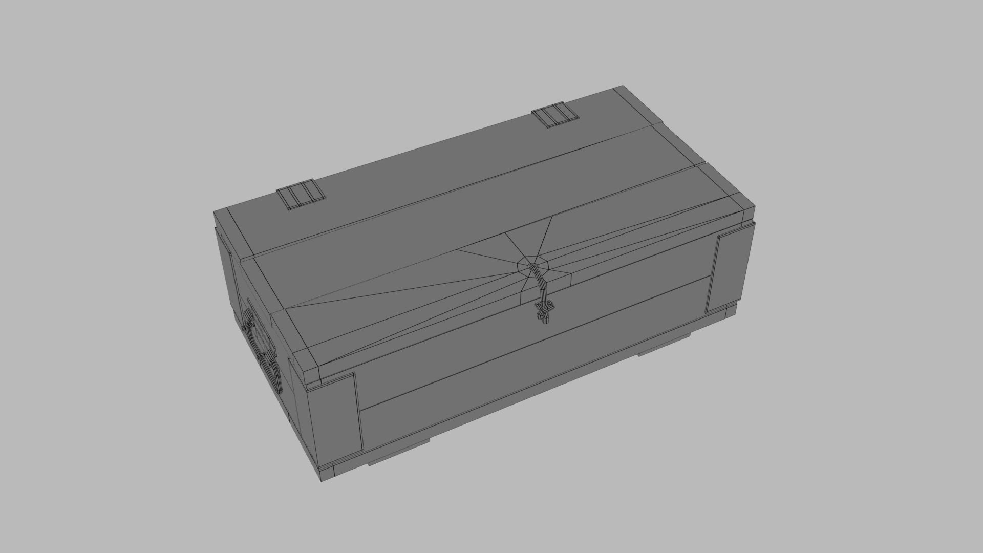 Sci-fi post apocalyptic crate of grenades Low-poly 3D model_41