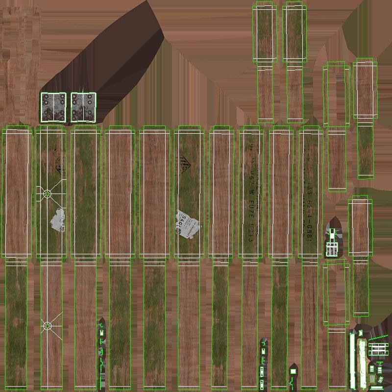 Sci-fi post apocalyptic crate of grenades Low-poly 3D model_37