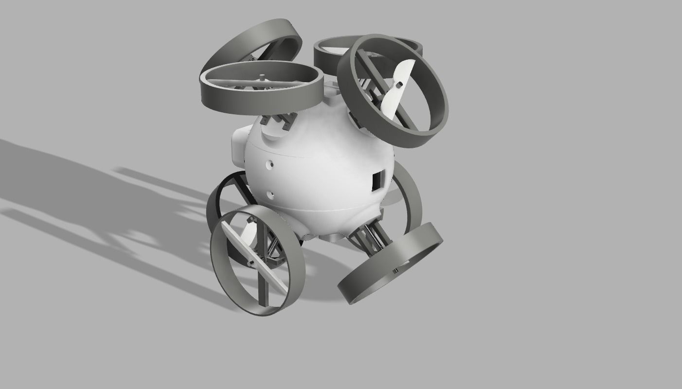 DRONE SFERICO 16CM 8 OR 4 ELICHE 3D print model_1