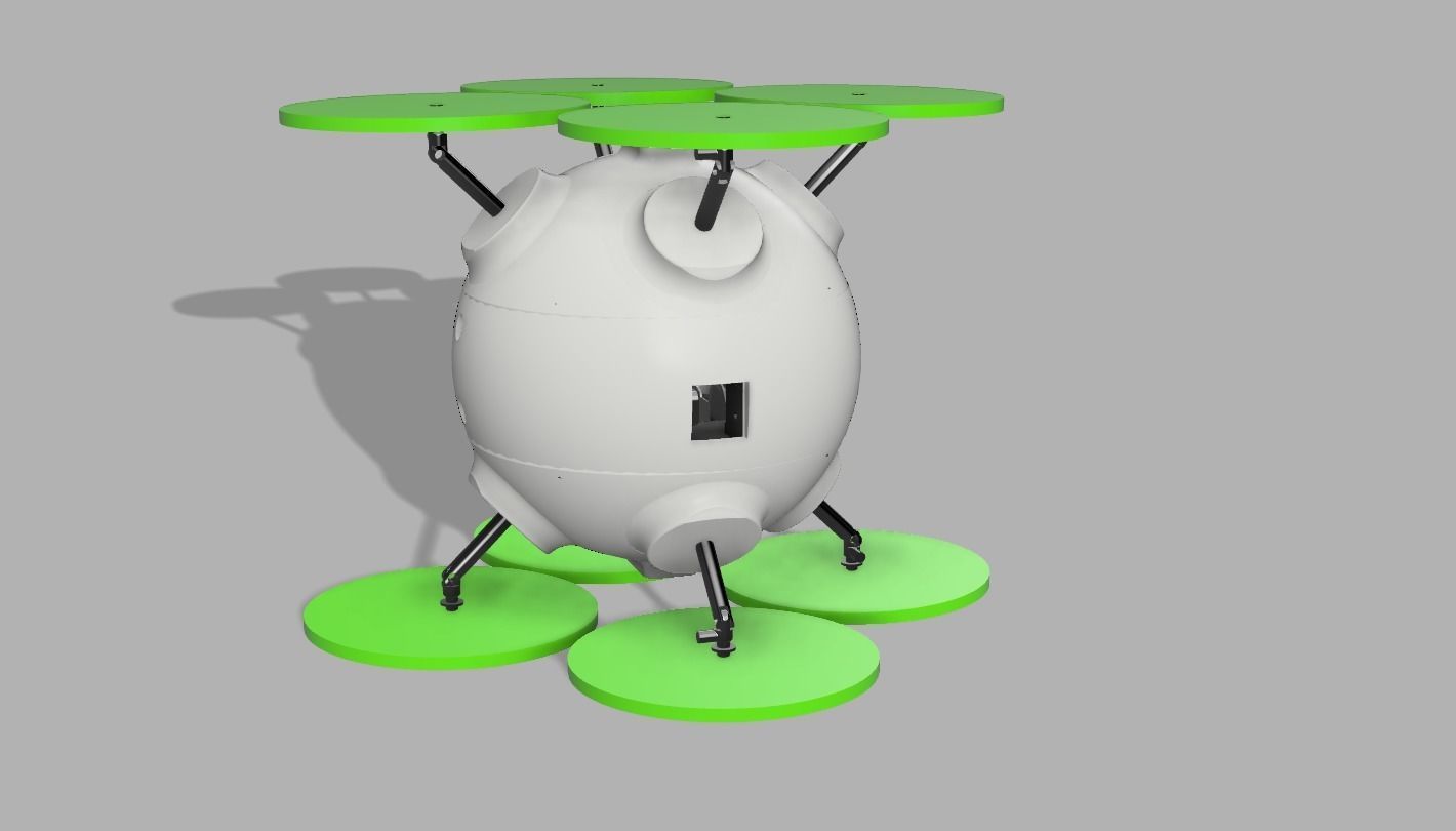 DRONE SFERICO 16CM 8 OR 4 ELICHE 3D print model_4