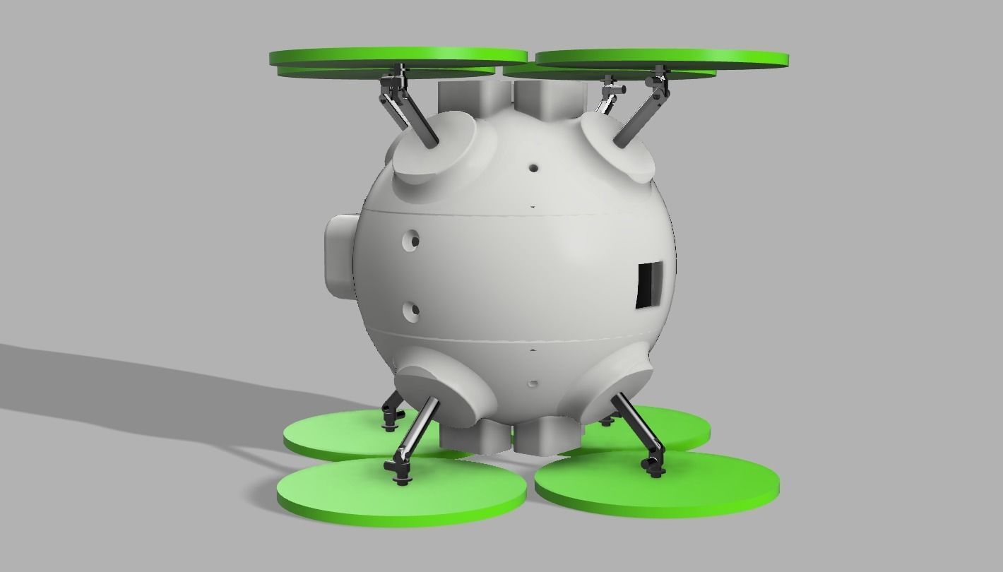 DRONE SFERICO 16CM 8 OR 4 ELICHE 3D print model_6