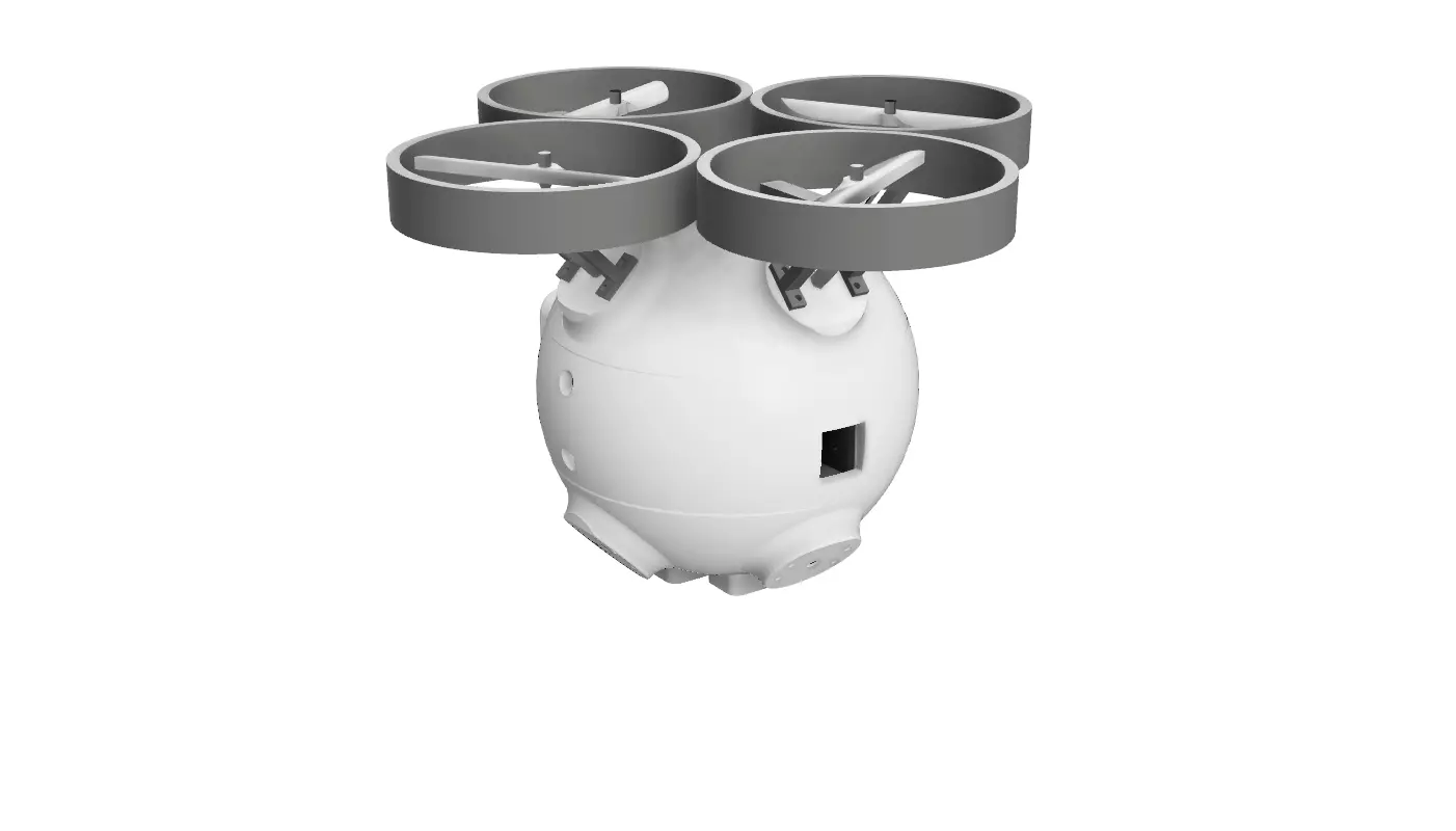 DRONE SFERICO 16CM 8 OR 4 ELICHE 3D print model_0