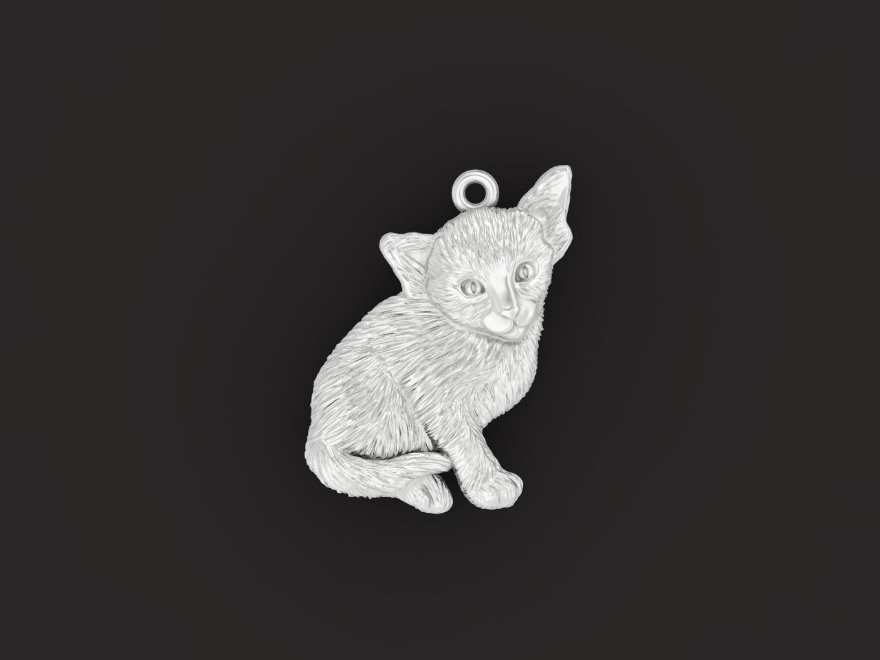 pendant sphynx cat 1013 3D print model_12