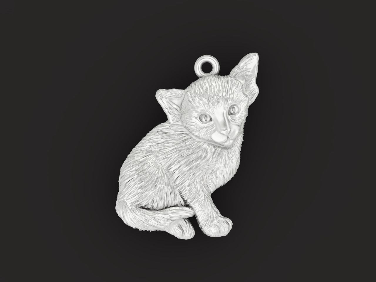 pendant sphynx cat 1013 3D print model_9