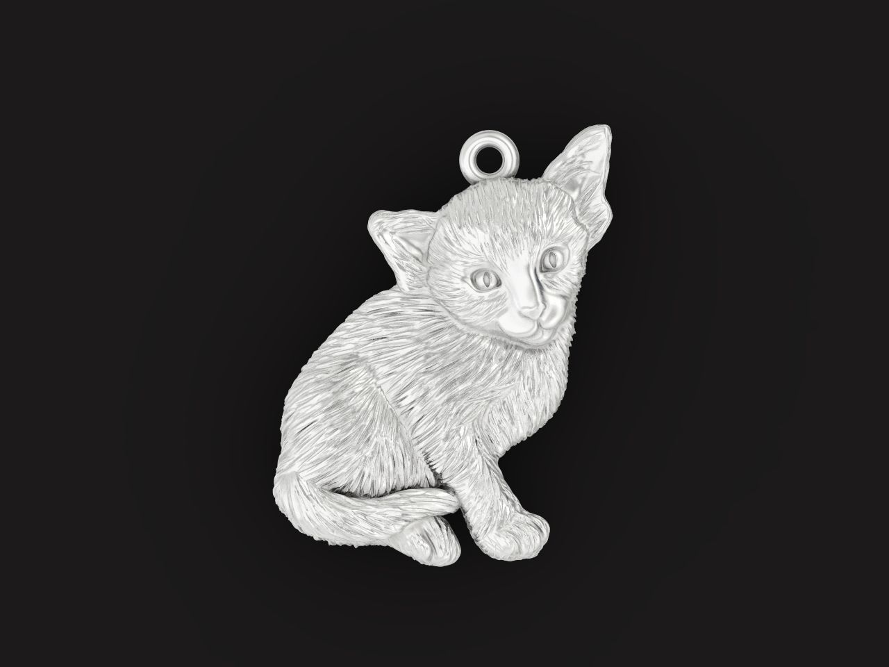 pendant sphynx cat 1013 3D print model_26