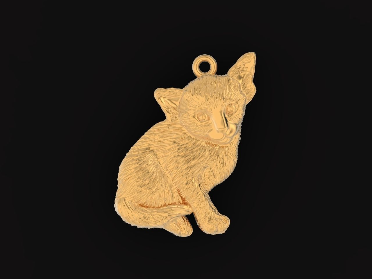 pendant sphynx cat 1013 3D print model_28
