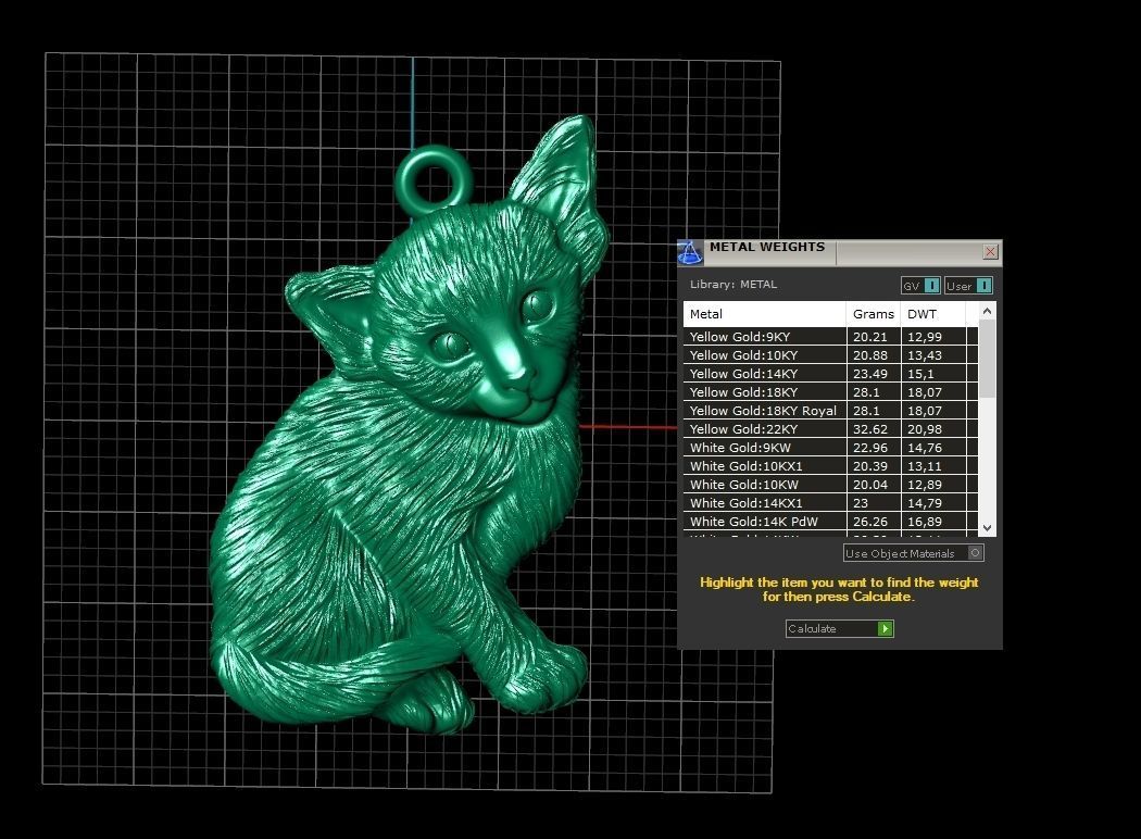 pendant sphynx cat 1013 3D print model_2
